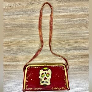 Dia De los Muertos Hand Painted Shoulder Bag